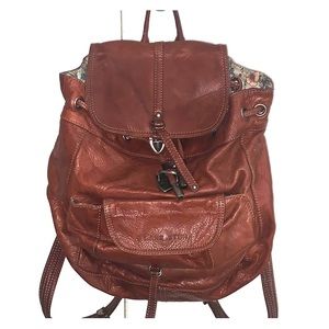 Lancaster leather backpack purse